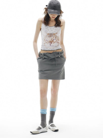 OuttheBlue Blue Leopard Lace Camisole