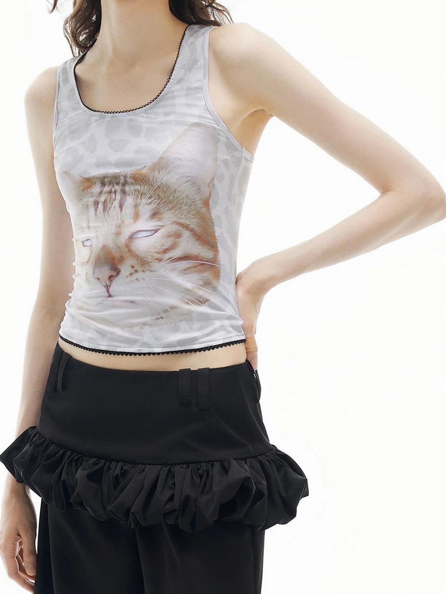 OuttheBlue Blue Leopard Lace Camisole
