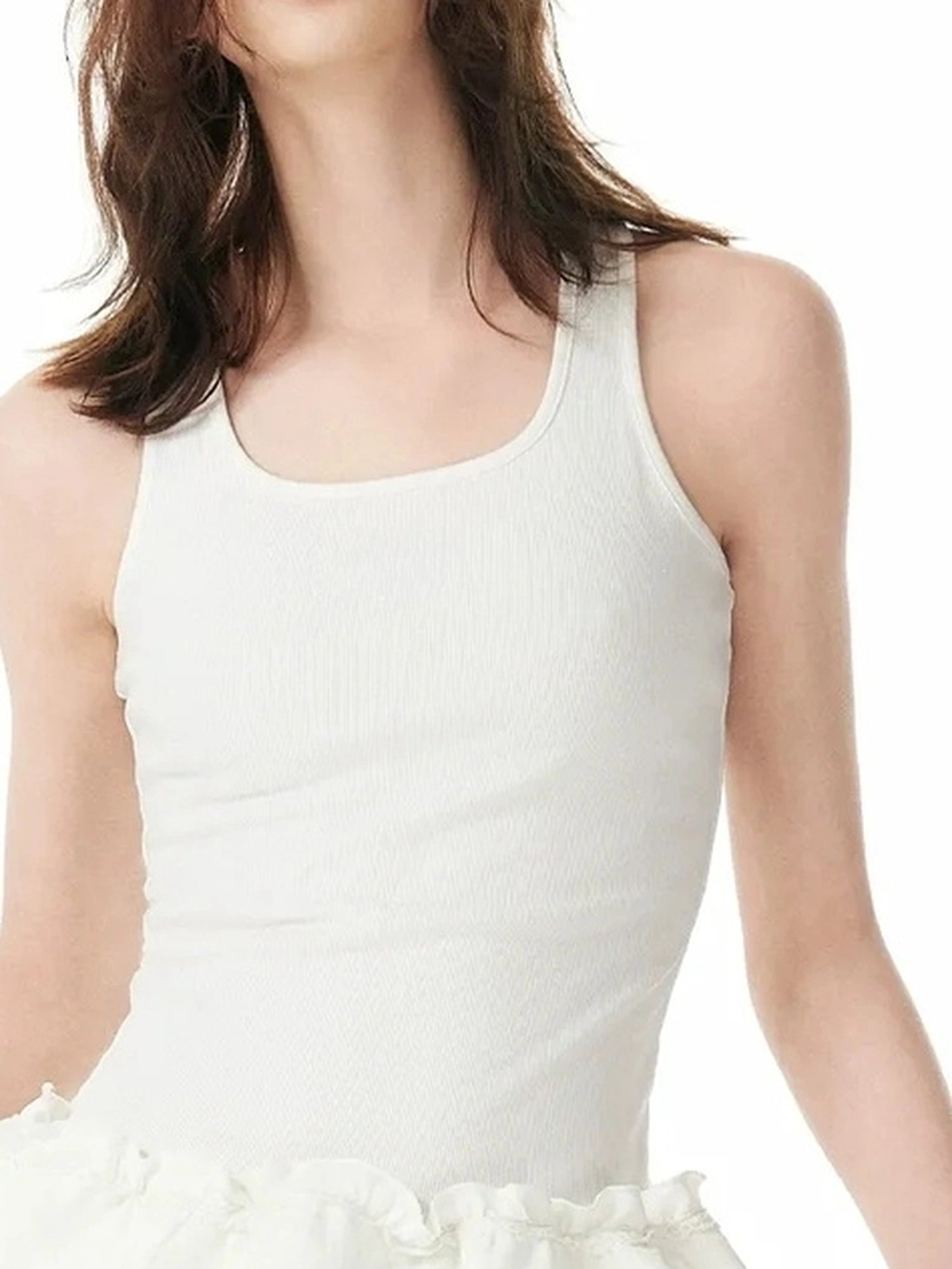 OuttheBlue Blue Romantic Ruffle Trim Camisole
