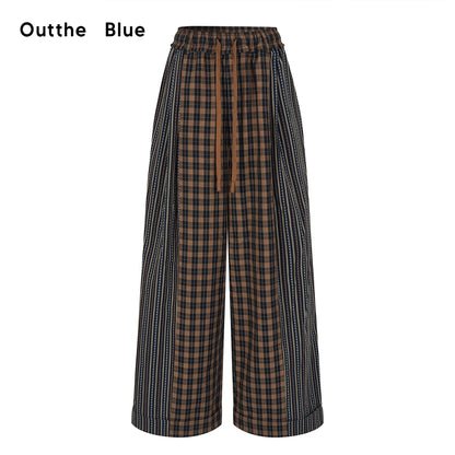 OuttheBlue_Blue_Stripe_Check_Wide_Leg_Pants_MISSTT