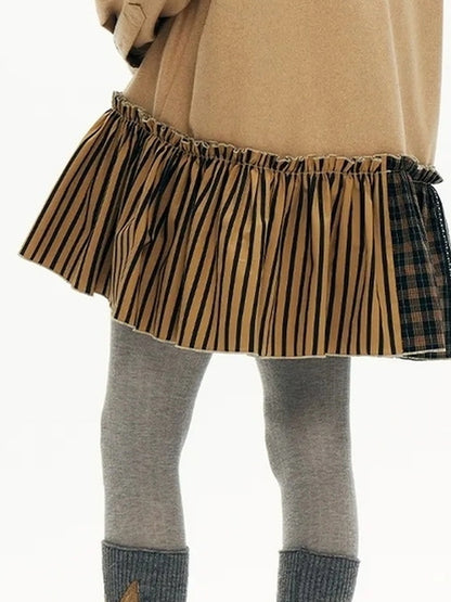 OuttheBlue Blue Wool Blend Checked Shirt Dress