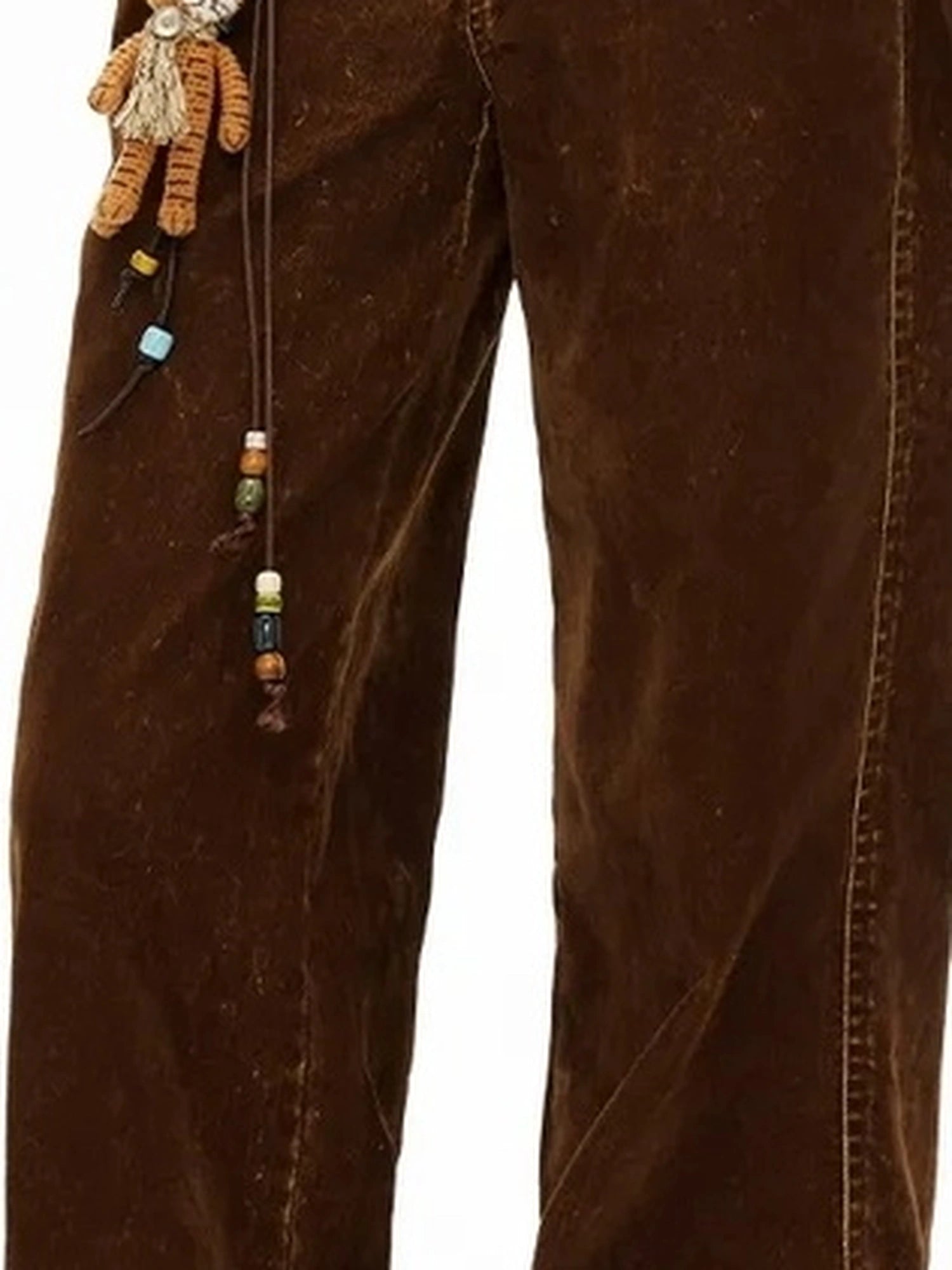 OuttheBlue Bohemian Multicolor Beaded Braided Belt
