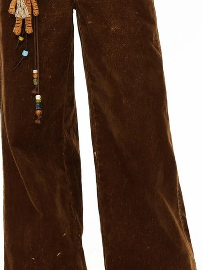 OuttheBlue Bohemian Multicolor Beaded Braided Belt