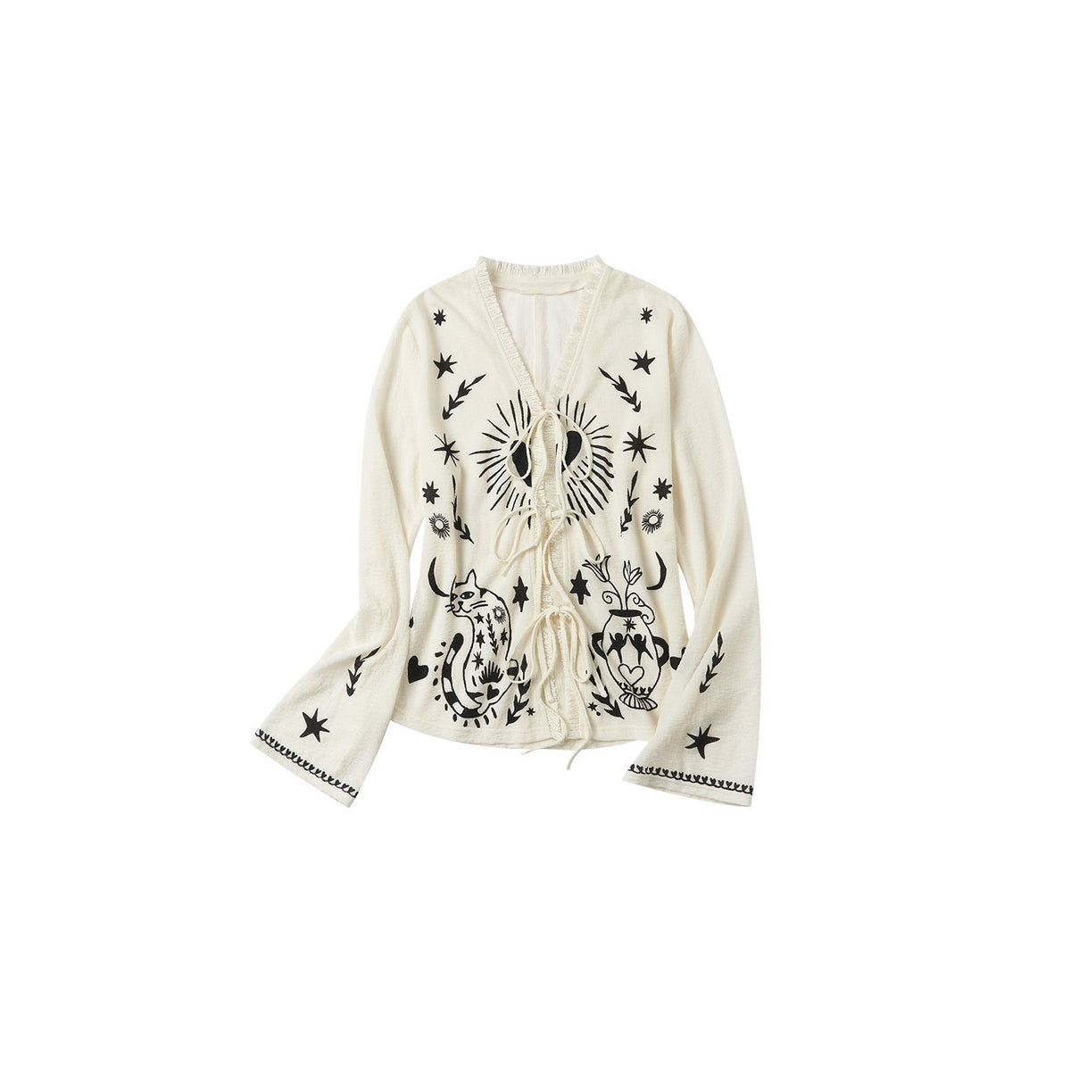OuttheBlue_Cartoon_Print_Fitted_Waist_Lightweight_Knit_Women&