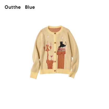 OuttheBlue_Cat_Embroidered_Jacquard_Knit_Women&