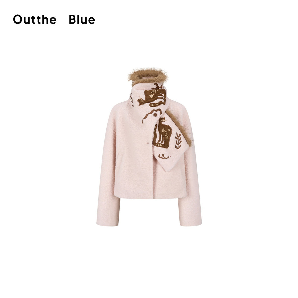 OuttheBlue_Cat_Embroidered_Scarf_Integrated_Wool_Blend_Women&