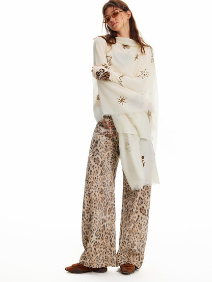 OuttheBlue Cat Print Minimalist Women&