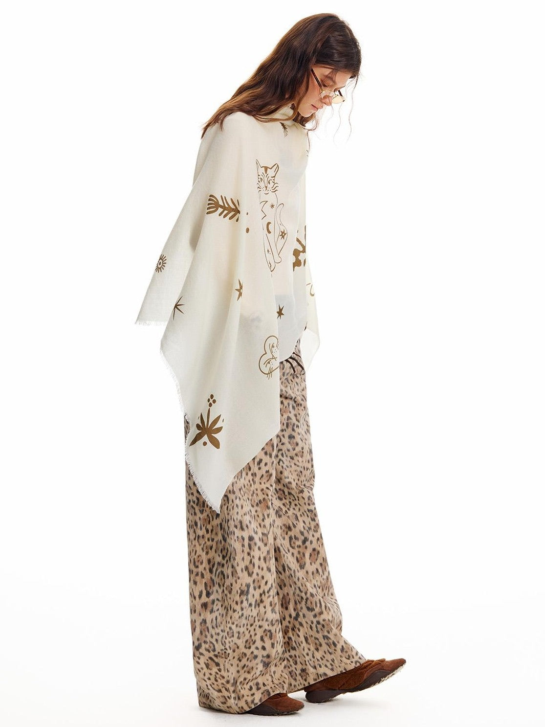 OuttheBlue Cat Print Minimalist Women&