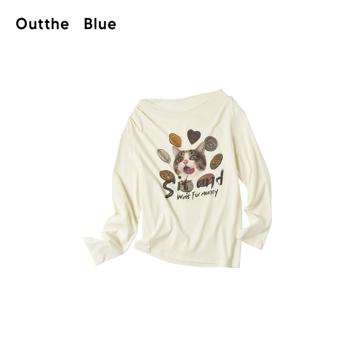 OuttheBlue_Cat_Print_Ruched_Women&