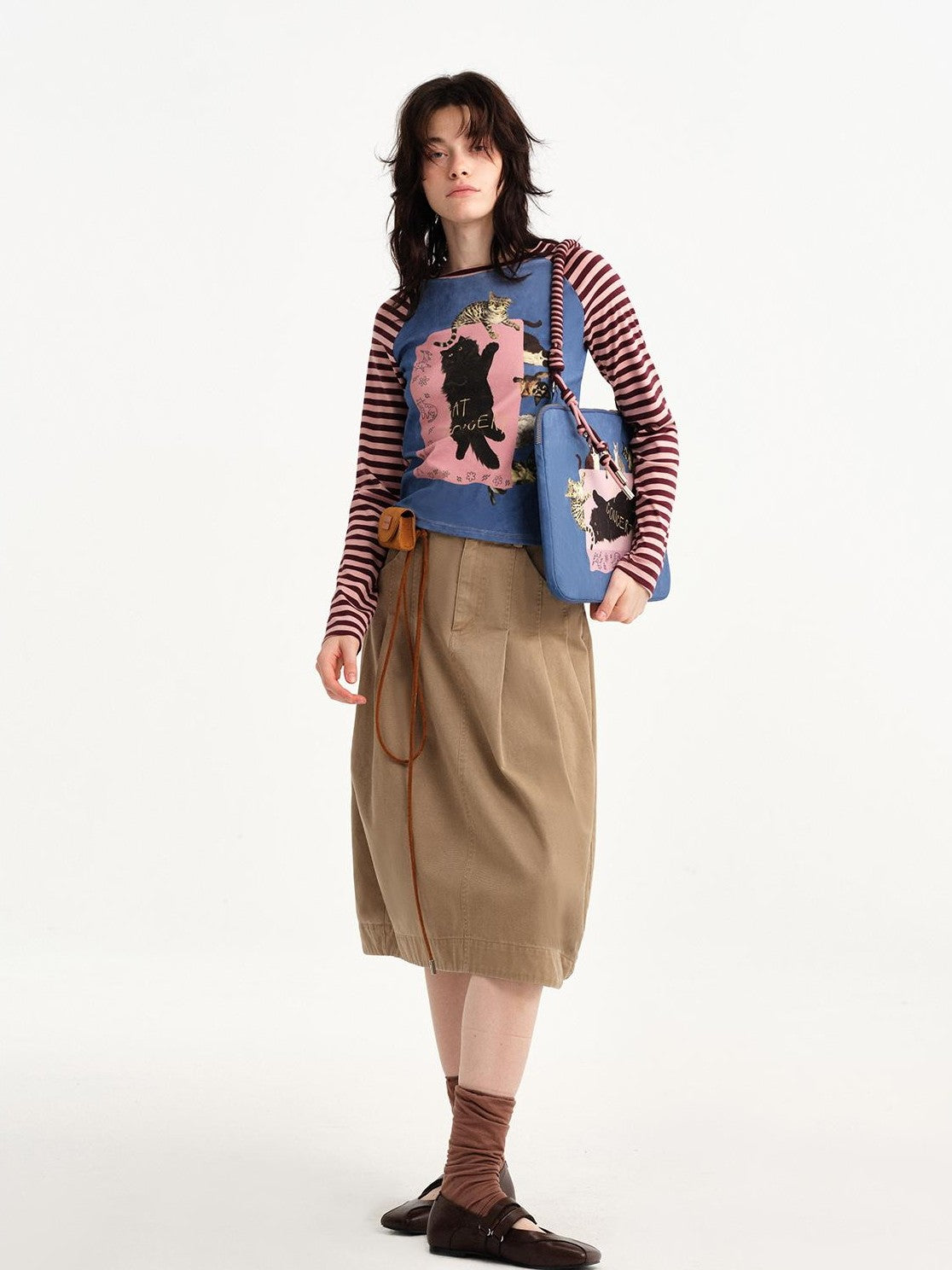 OuttheBlue Cat Print Square Women&