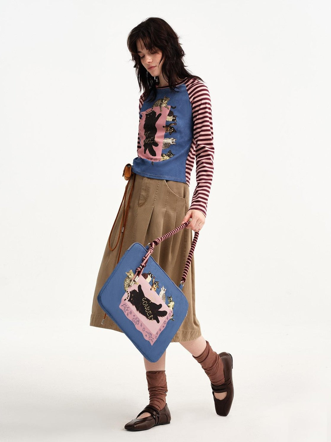 OuttheBlue Cat Print Square Women&