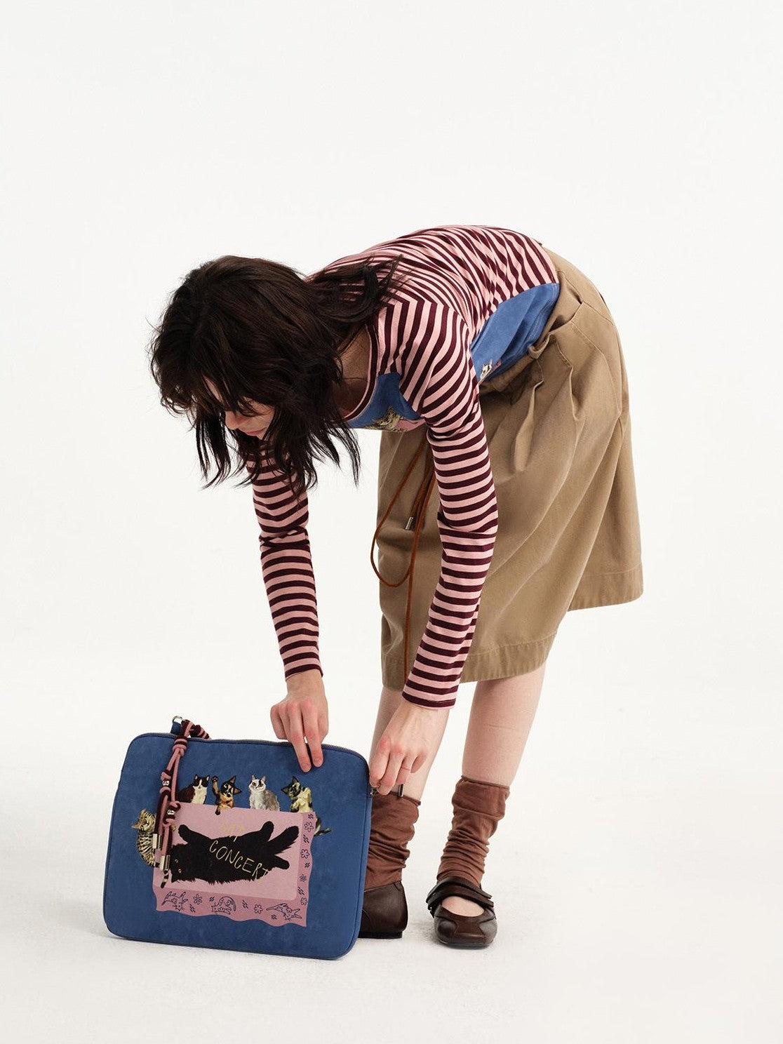 OuttheBlue Cat Print Square Women&