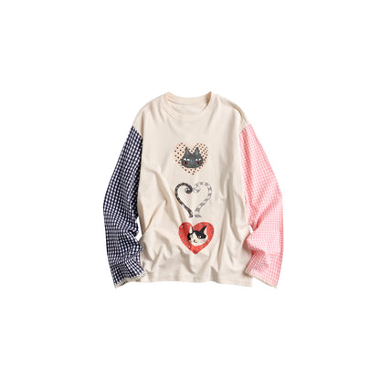 OuttheBlue_Check_Print_Crystal_Embellished_T-shirt_MISSTT