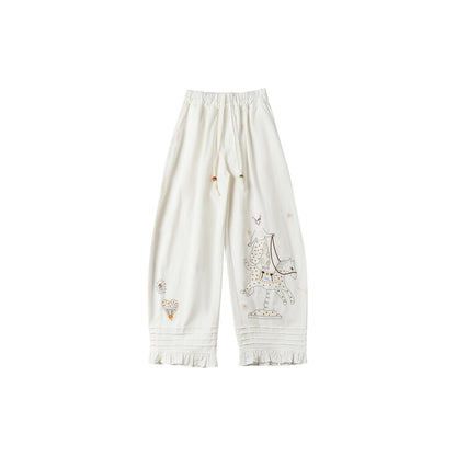 OuttheBlue_Circus_Character_Embroidered_Ruffle_Curved_Cut_Relaxed_Women&