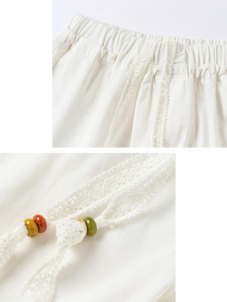 OuttheBlue Circus Character Embroidered Ruffle Curved Cut Relaxed Women&