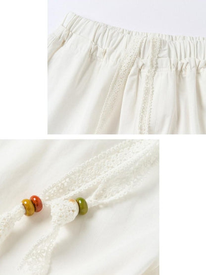 OuttheBlue Circus Character Embroidered Ruffle Curved Cut Relaxed Women&