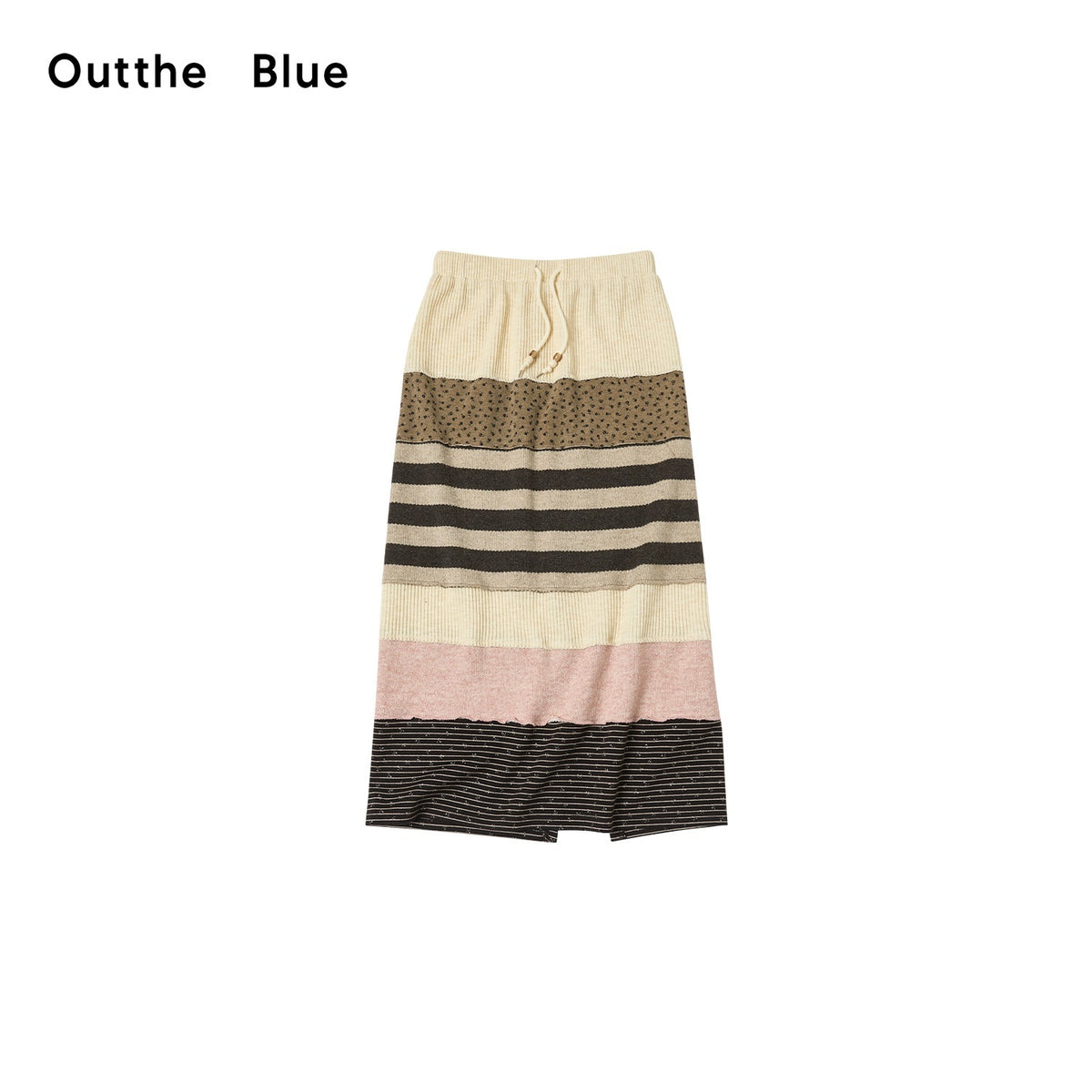 OuttheBlue_Color_Block_Striped_Polka_Dot_Drawstring_Slit_Knit_Women&