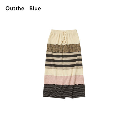 OuttheBlue_Color_Block_Striped_Polka_Dot_Drawstring_Slit_Knit_Women&