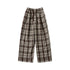 OuttheBlue_Comfortable_Relaxed_Fit_Cuffed_Brown_Plaid_Natural_Waist_Poly_Cotton_Women_Pants_MISSTT