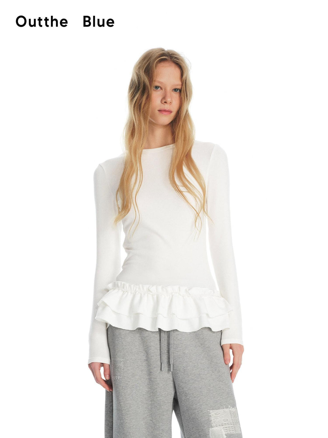 OuttheBlue Crochet Shirred Ruffle Women&