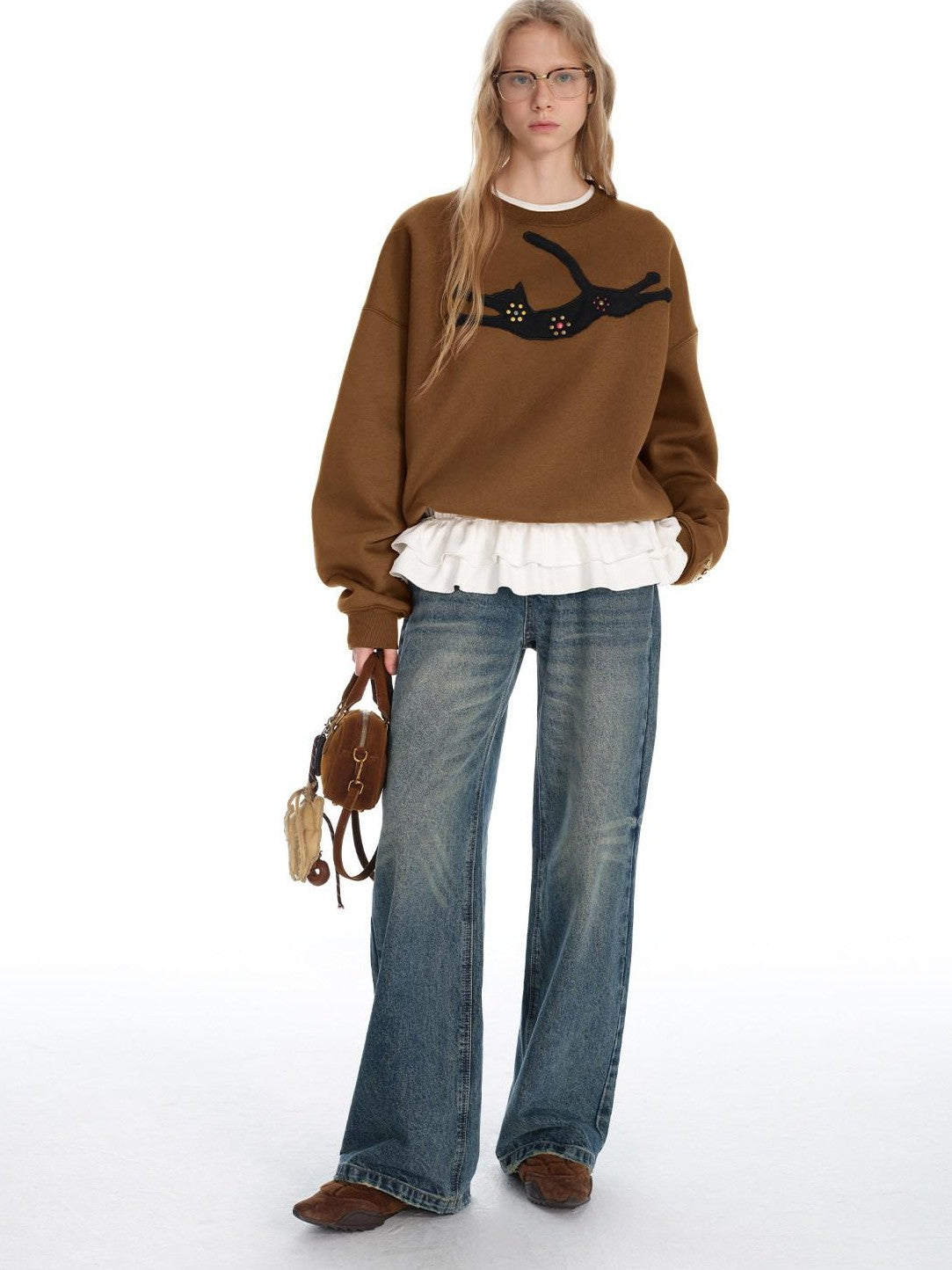 OuttheBlue Crochet Shirred Ruffle Women&