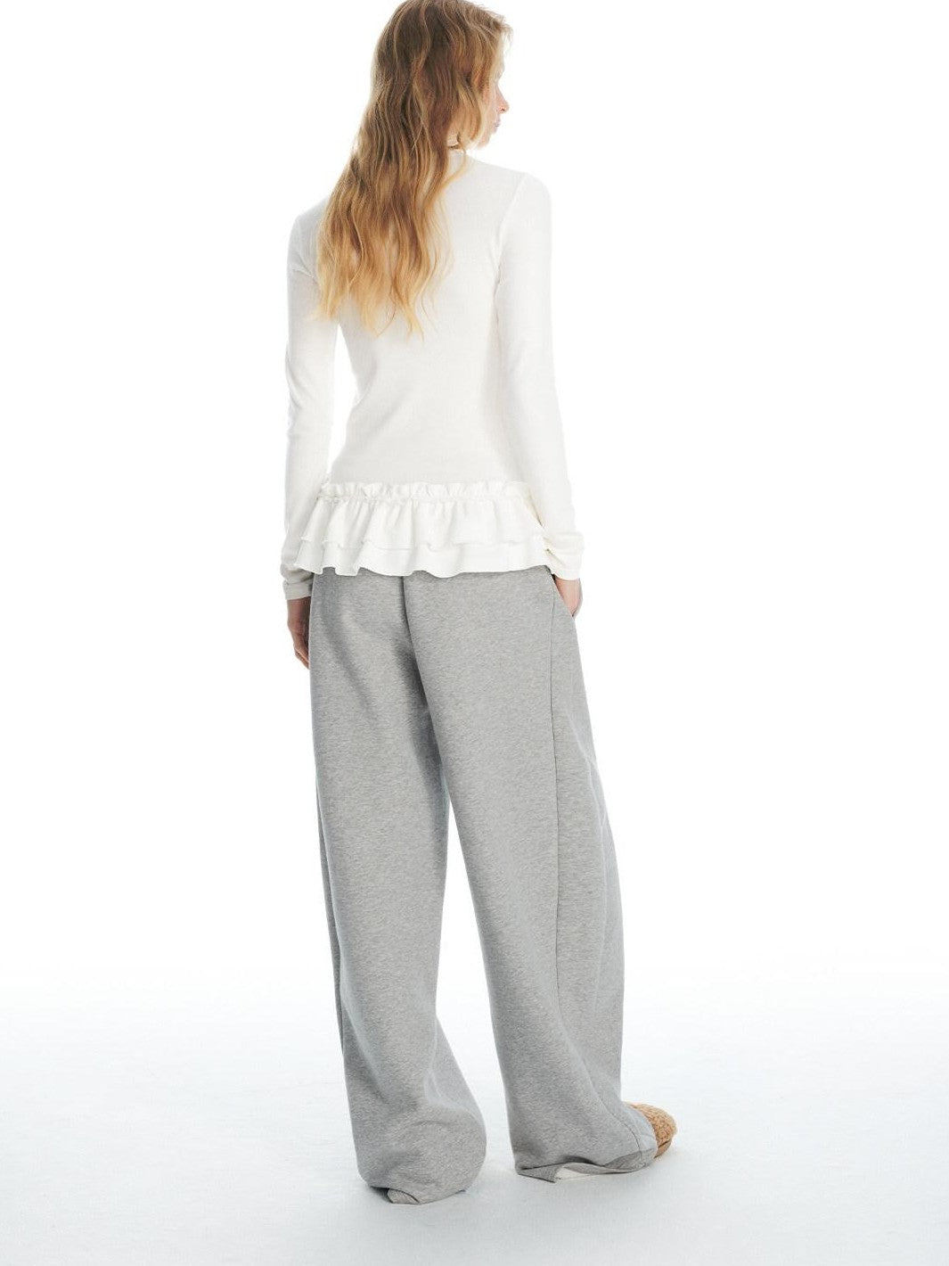 OuttheBlue Crochet Shirred Ruffle Women&