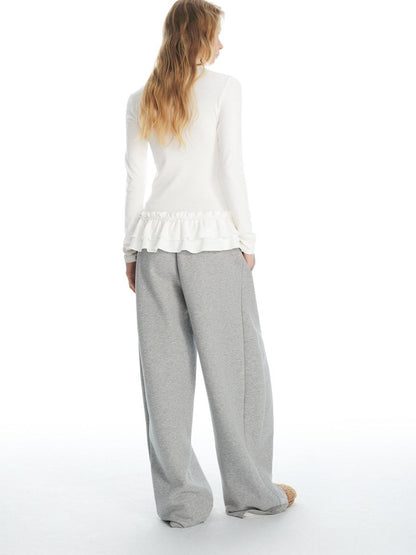 OuttheBlue Crochet Shirred Ruffle Women&