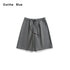 OuttheBlue Elastic Waist Pockets Original Loose Casual Dark Gray Poly Blend Straight Pants