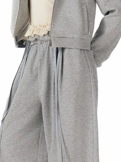 OuttheBlue Embroidered Cat Print Wide Leg Jumpsuit