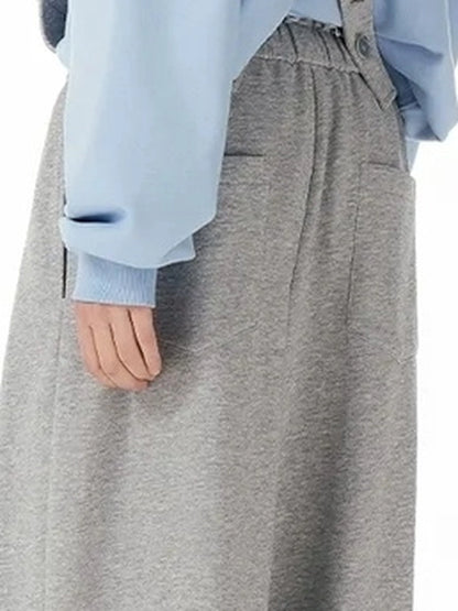 OuttheBlue Embroidered Cat Print Wide Leg Jumpsuit