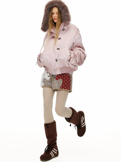 OuttheBlue Embroidered Hooded Loose Fit Women&