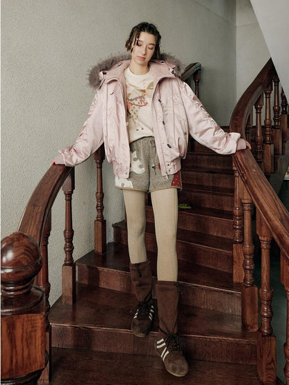 OuttheBlue Embroidered Hooded Loose Fit Women&