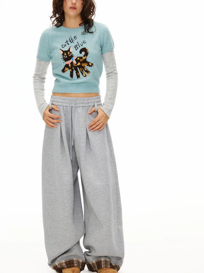 OuttheBlue Embroidered Jacquard Knit Sweater