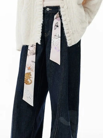 OuttheBlue Fair Isle Cable Lace Cardigan V-neck T-shirt Long Sleeve