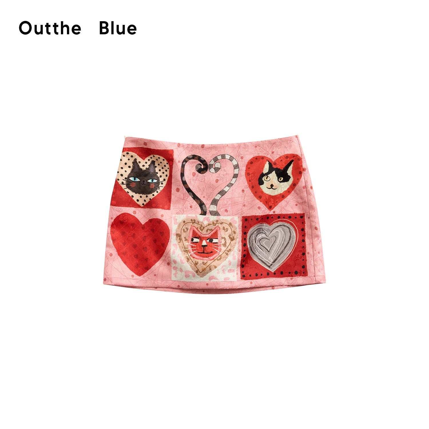 OuttheBlue Flattering Mid Waist Animal Print Sweet H Shaped Straight Women Mini Skirts