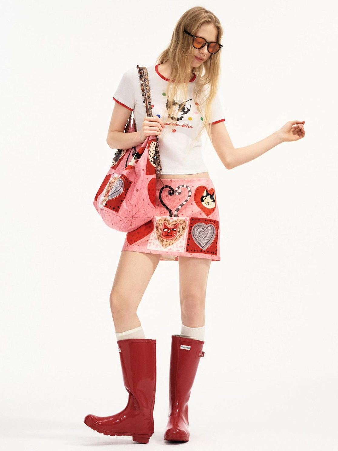 OuttheBlue Flattering Mid Waist Animal Print Sweet H Shaped Straight Women Mini Skirts