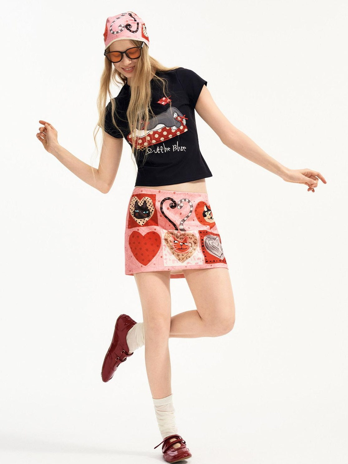 OuttheBlue Flattering Mid Waist Animal Print Sweet H Shaped Straight Women Mini Skirts