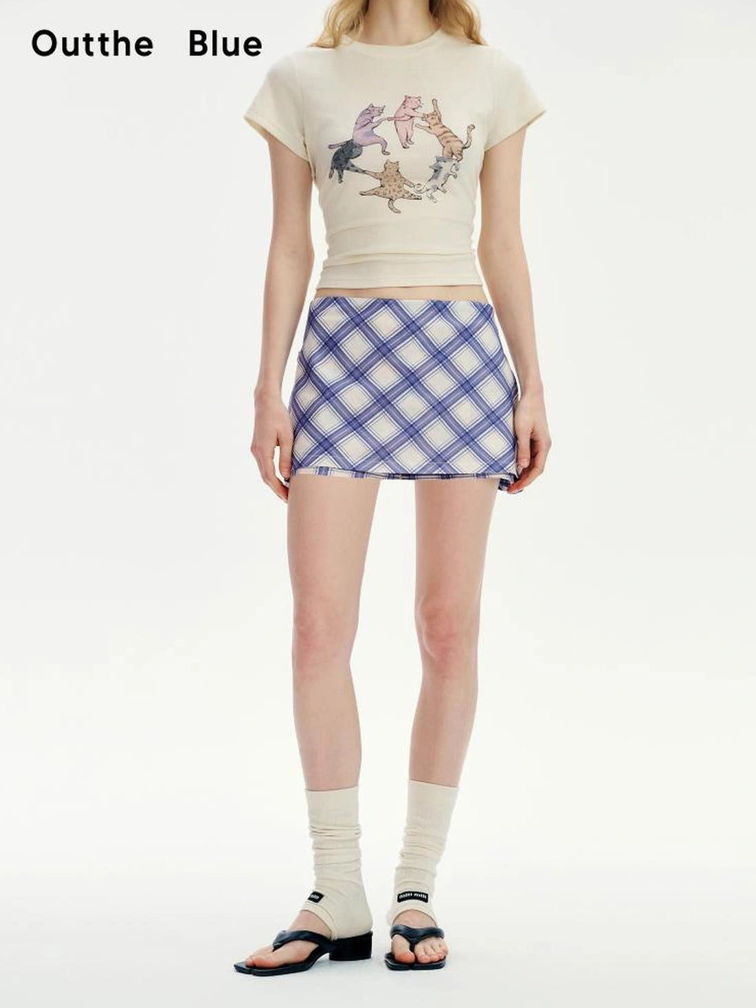 OuttheBlue Floral Lattice Wrap Shorts