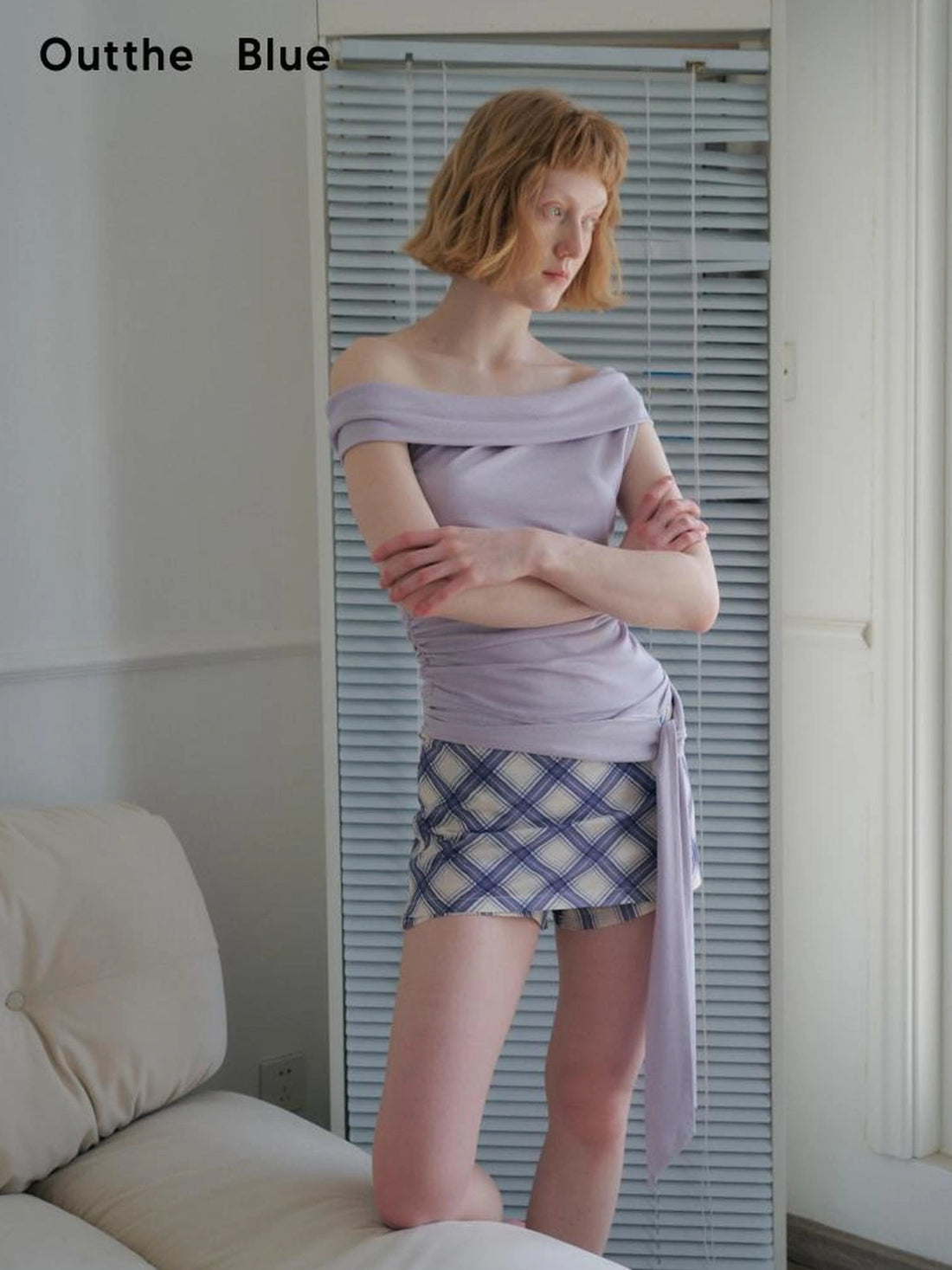 OuttheBlue Floral Lattice Wrap Shorts