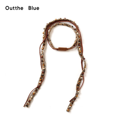 OuttheBlue Genuine Leather Casual Adjustable Unisex Youth Brown Pink Fashion Belts