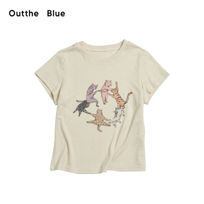 OuttheBlue_Gold_Coin_Cat_Print_Sleeveless_Midlength_Two_Piece_Women&