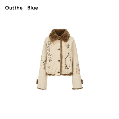 OuttheBlue_Hand_Drawn_Embroidered_Reversible_Fleece_Women&