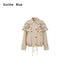OuttheBlue_Hand_Painted_Cat_Print_Khaki_Cropped_Cape_Women&