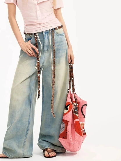 OuttheBlue Handwoven Beaded Waist Belt With Playful Design