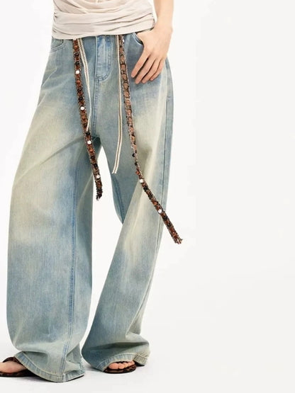 OuttheBlue Handwoven Beaded Waist Belt With Playful Design