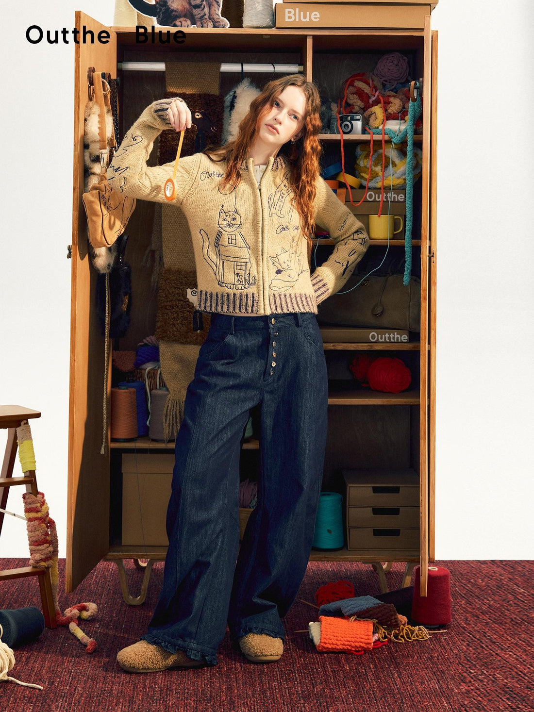 OuttheBlue Heavy Wash Vintage Raw Denim Women&