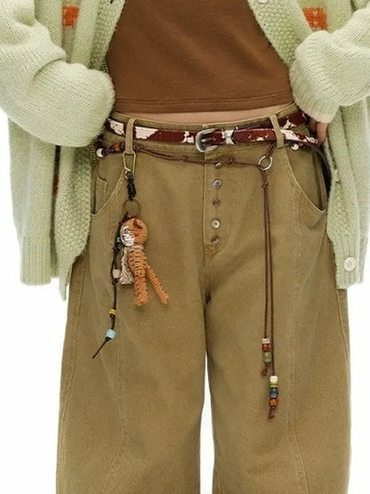 OuttheBlue Heavy Washed Cotton Asymmetrical Harem Pants