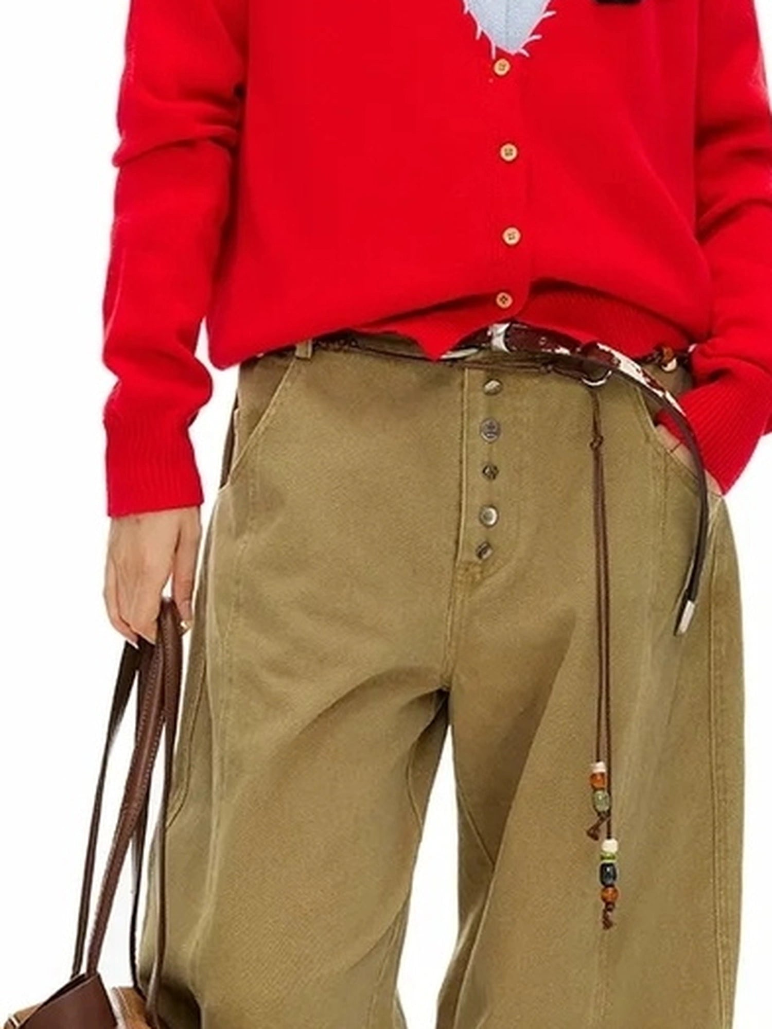 OuttheBlue Heavy Washed Cotton Asymmetrical Harem Pants