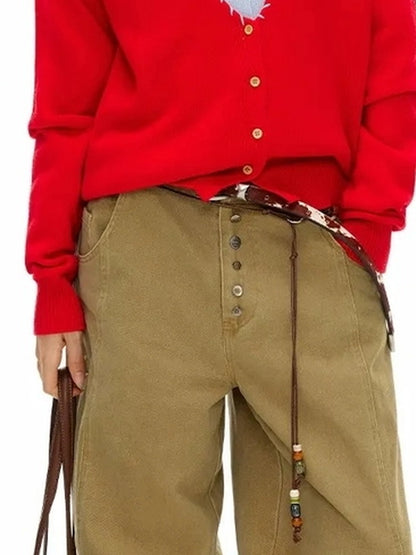 OuttheBlue Heavy Washed Cotton Asymmetrical Harem Pants