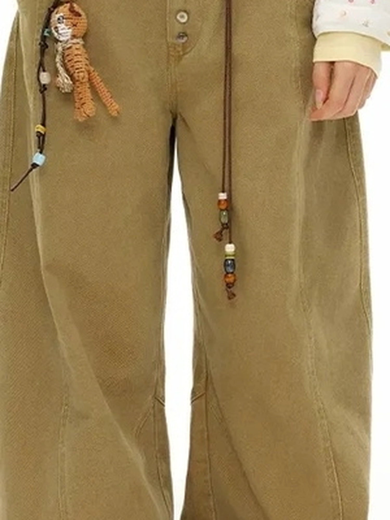 OuttheBlue Heavy Washed Cotton Asymmetrical Harem Pants